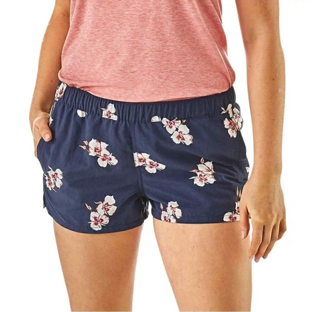 Patagonia Barley Baggies Floral Shorts Blue Size M